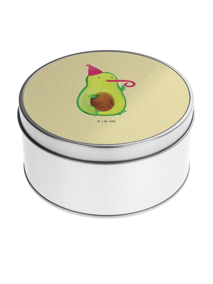 Zuckerdose Avocado Feier ohne Spruch in Gelb Pastell