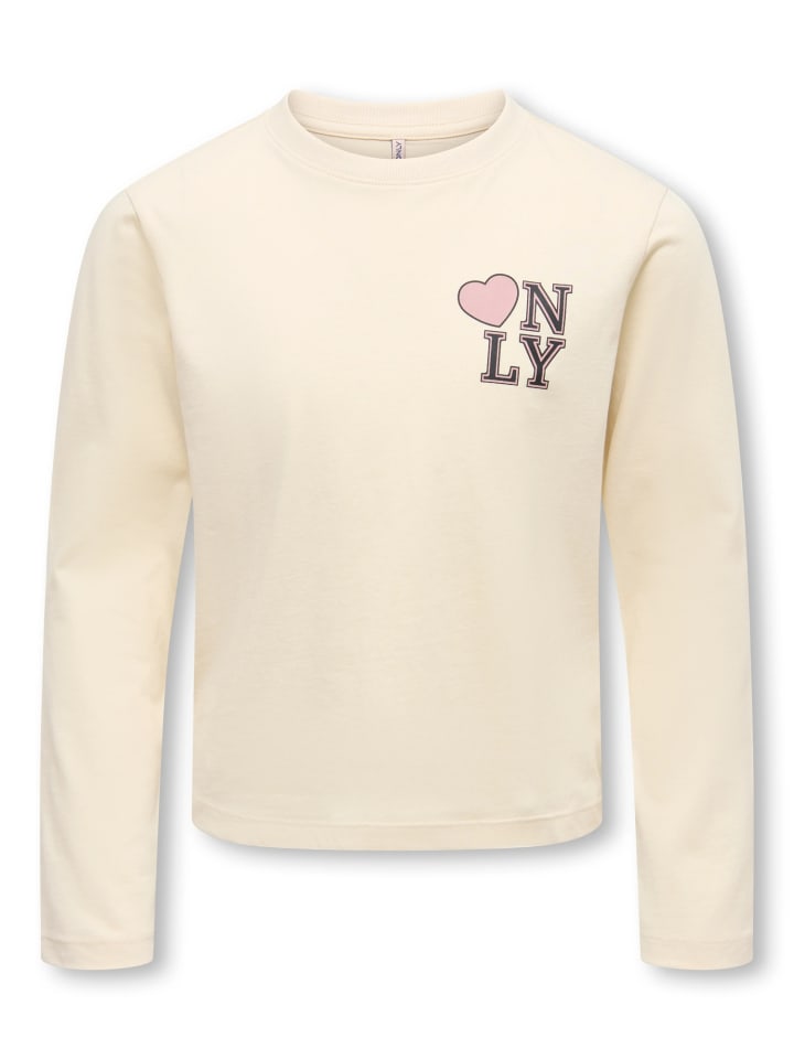 Langarmshirt Herz und LOVE-Print Kogmilo in birch only
