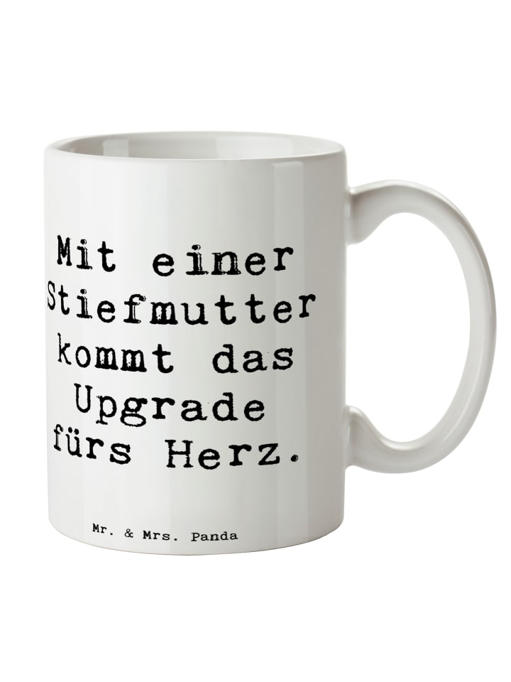 Tasse Herz Stiefmutter mit Spruch in Weiß