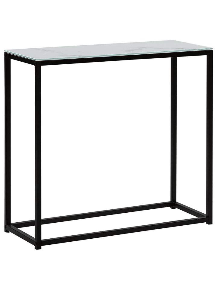 Konsolentisch DELANO in Weiß/Schwarz - (W) 80 x (H) 76 x (L) 30 cm