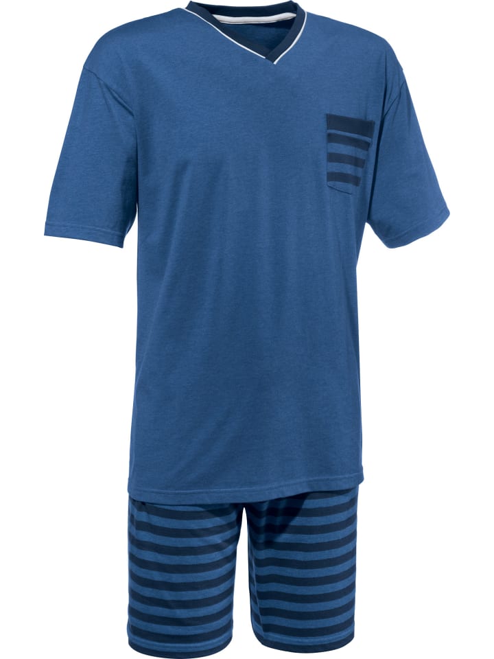 Single-Jersey Shorty in blau