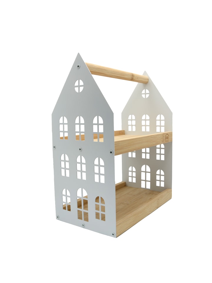 Etagere Haus-Etagere 2 Etagen in Weiß
