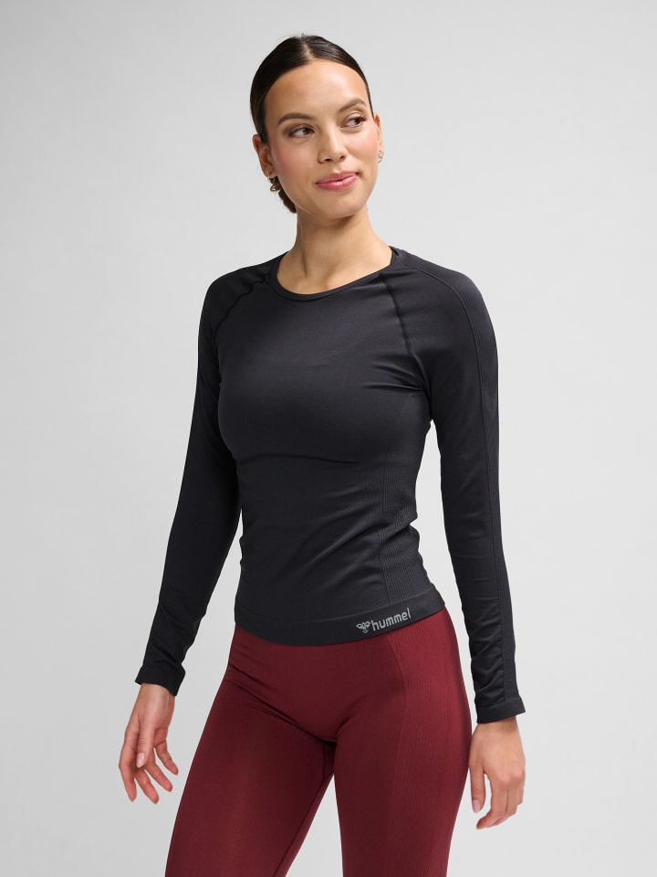 T-Shirt Hmlclea Multisport Damen in BLACK MELANGE