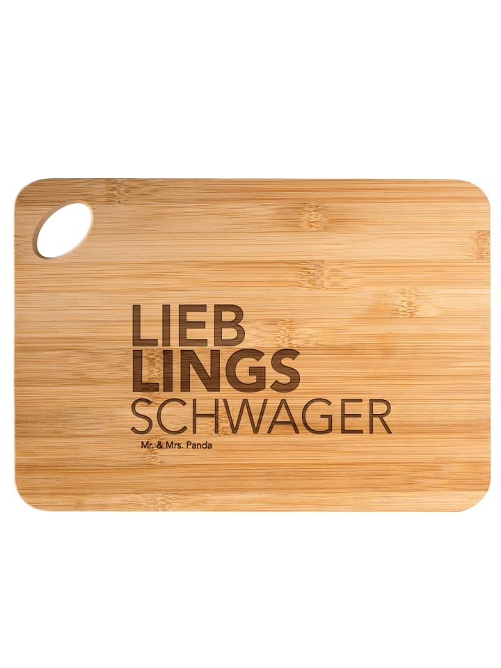 Schneidebrett Schwager mit Spruch in Braun