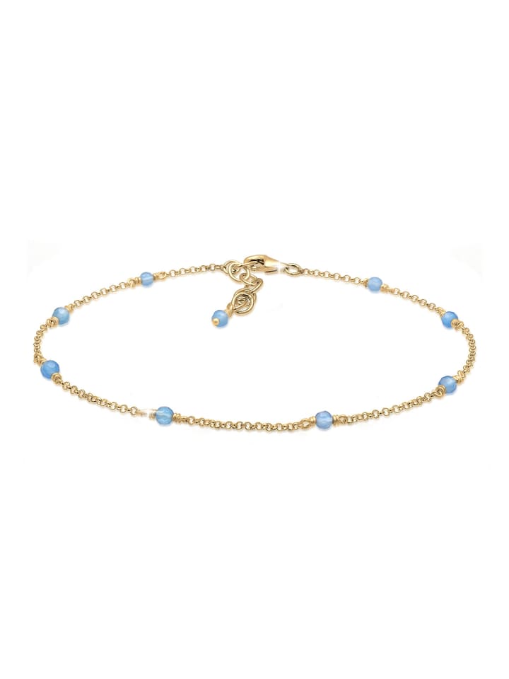 Fußschmuck 925 Sterling Silber Kugel in Gold