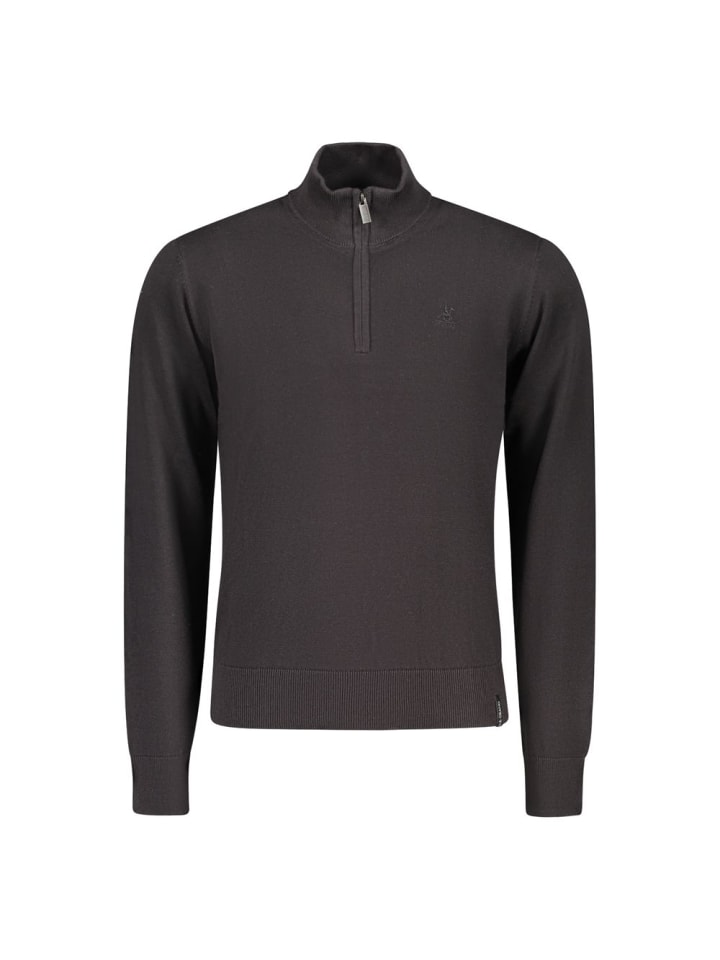 Schwarz Baumwolle Herren Pullover