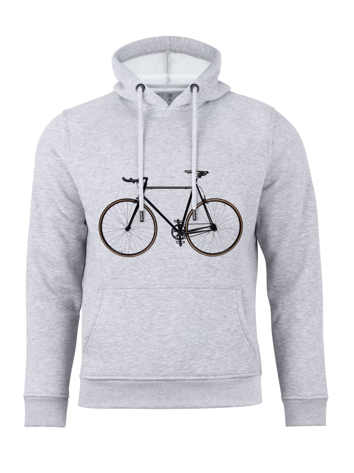 Kapuzensweatshirt Bike - Fahrrad in grau