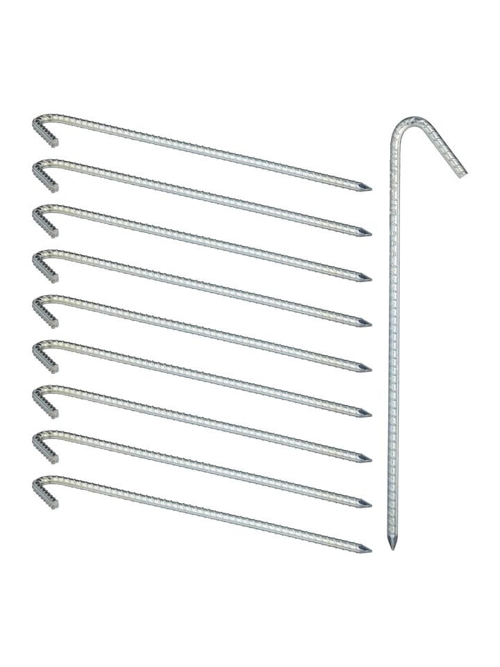 10x Bodenanker in Silber