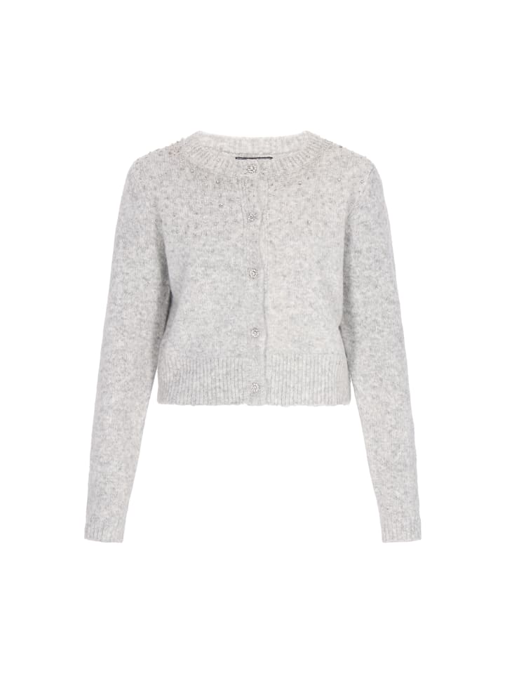 Women Cardigan in light grey melange
