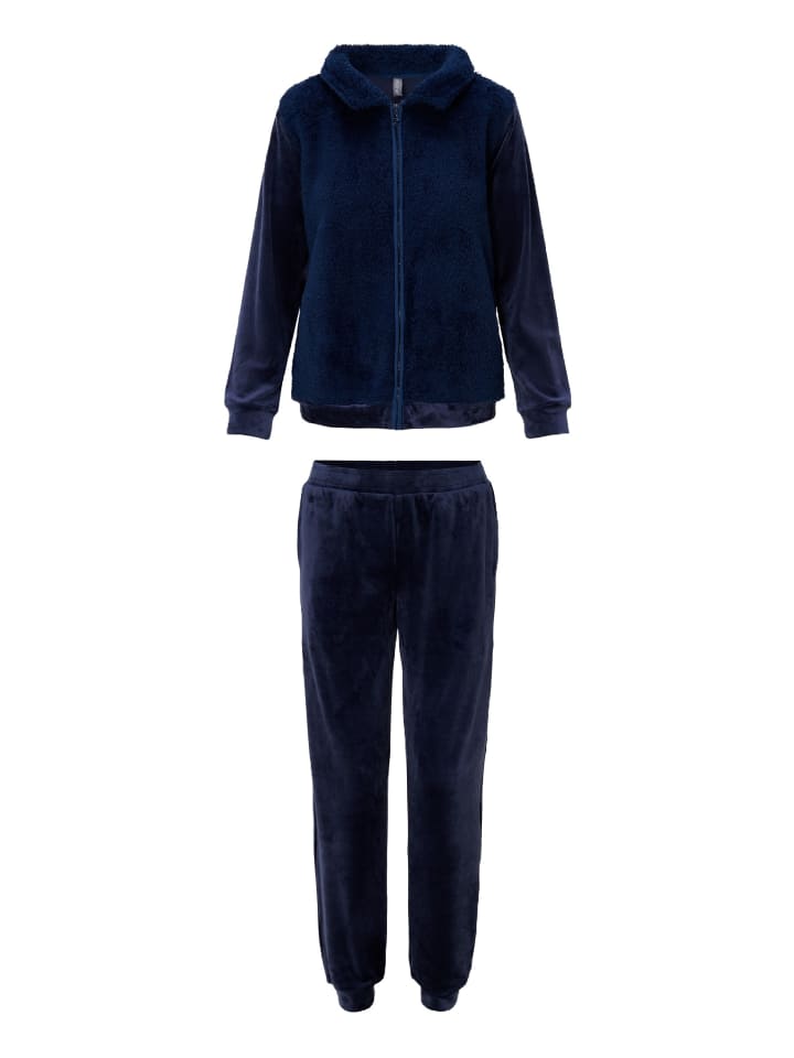 Velvet fleece homewear Set Black iris