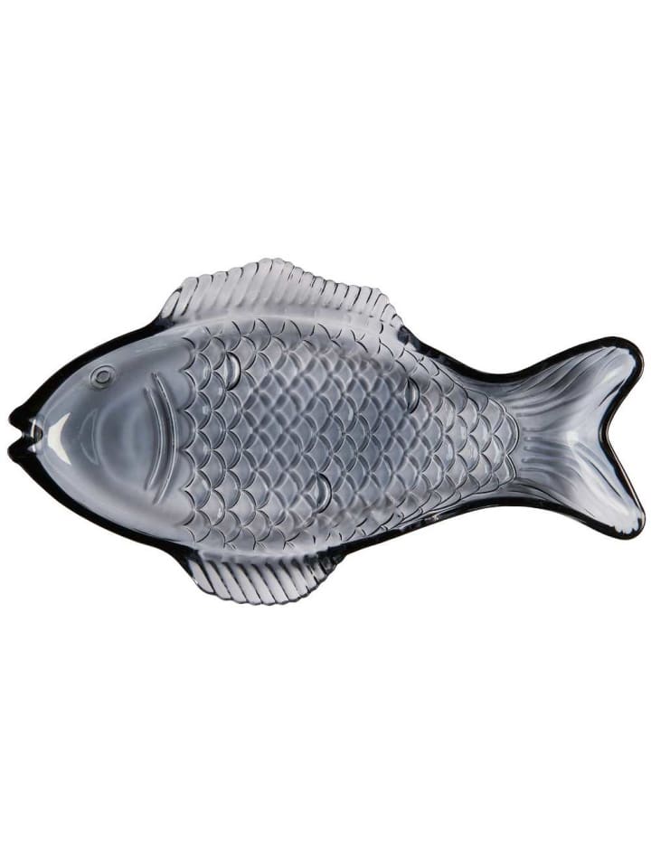Servierplatte FISCH Blau Glas 28x15 cm