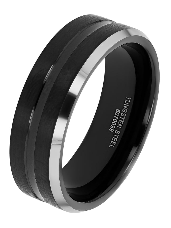 Herren Ring aus in schwarz