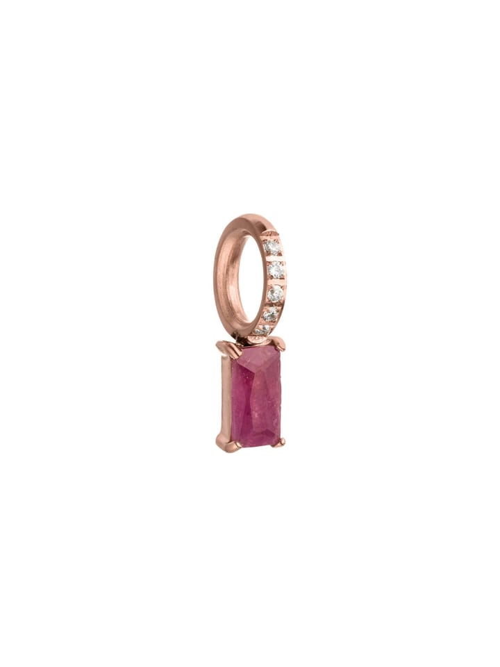 Charm Geburtsstein Juli Rubin Rosegold