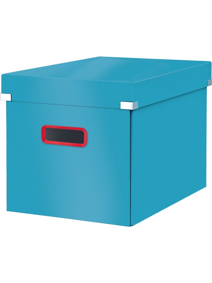 Aufbewahrungsbox Click & Store Cosy Cube groß Karton blau