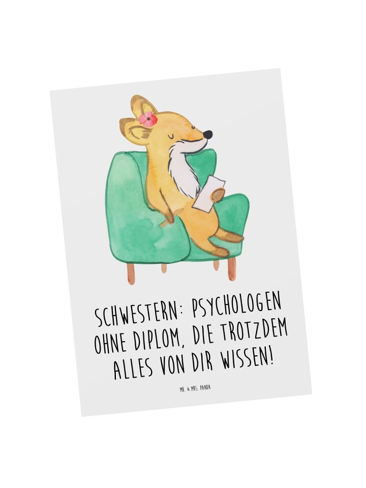 Ansichtskarte Schwestern Psychologen mit Spruch in Weiß