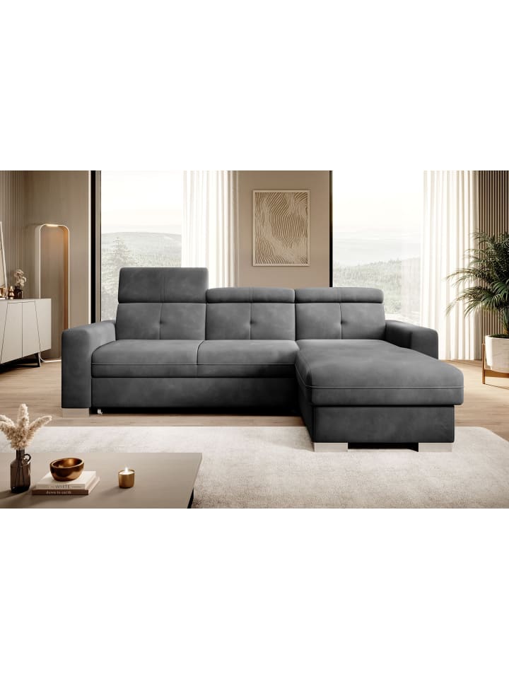 Falcon Recamiere Rechts in Charcoal -  (L) 248 x (B) 248 x (H) 95 cm
