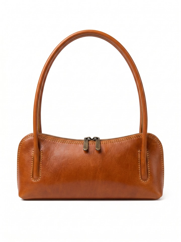 Schultertasche in CAMEL-TAN