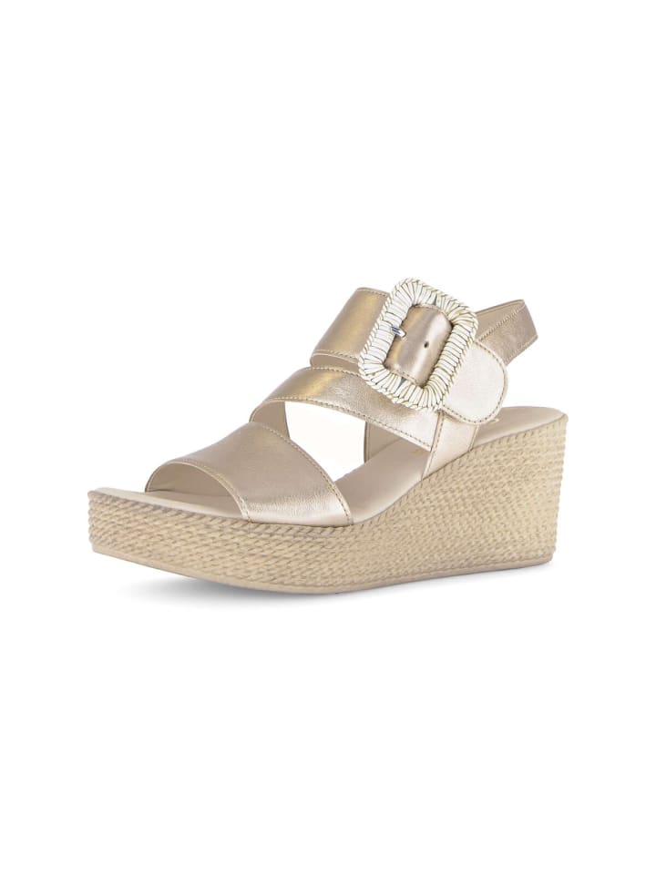 Keilsandaletten in gold