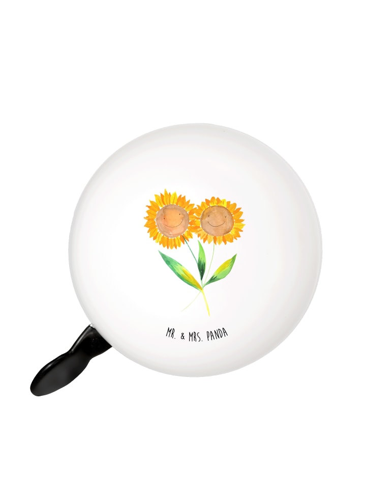 Fahrradklingel Blume Sonnenblume ohne Spruch in Weiß