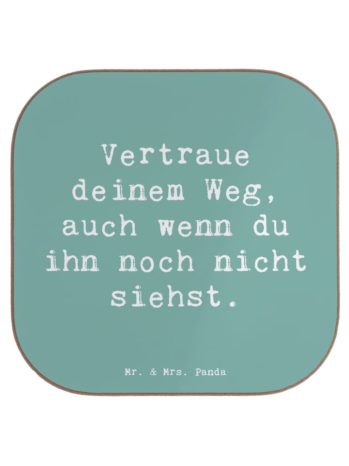 Untersetzer Spruch Zukunftsplanung Ungewissheit... in Meeresbrise