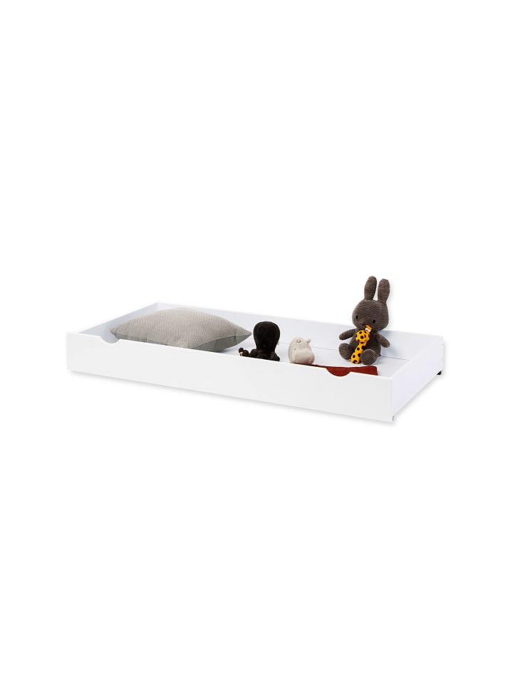 Bettkasten für Kinderbetten, weiß, 139 x 72 x 17 cm