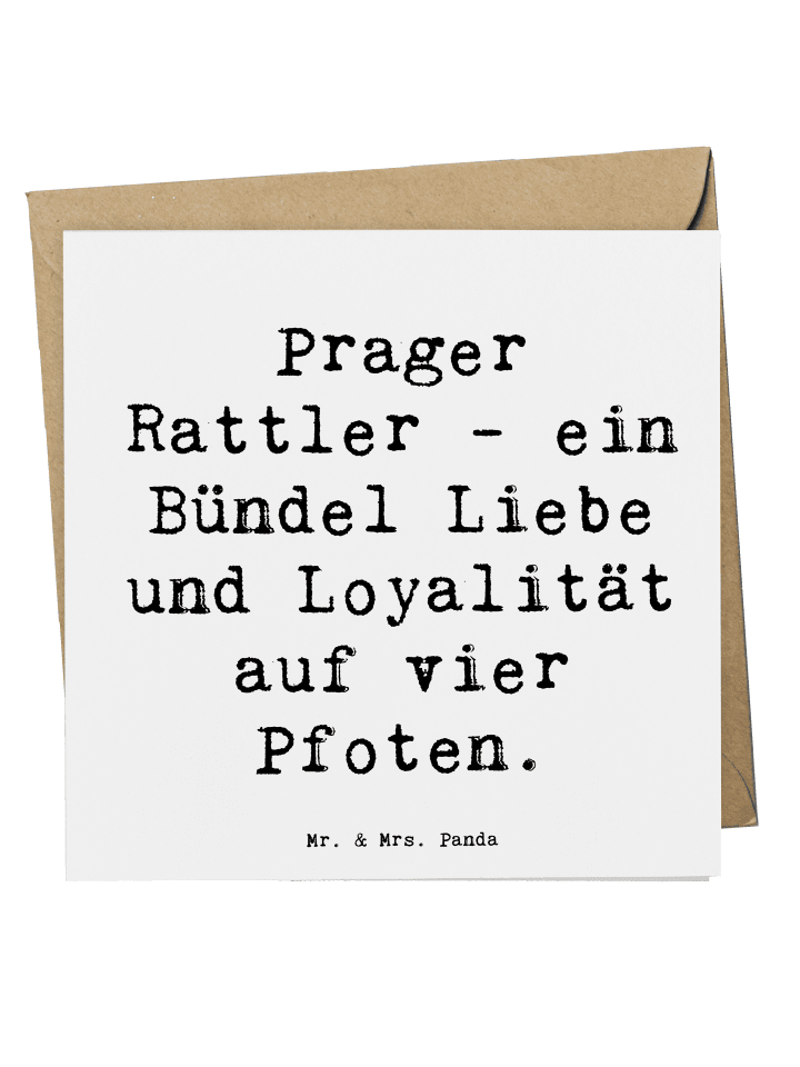 Deluxe Karte Spruch Prager Rattler mit Spruch in Weiß