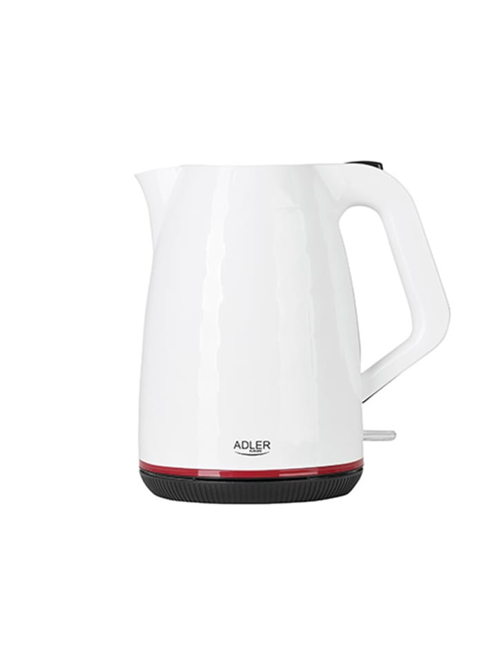 Adler AD 1277 Wasserkocher 1,7 L, 2200 W, 360°-Sockel - Weiß in Weiß