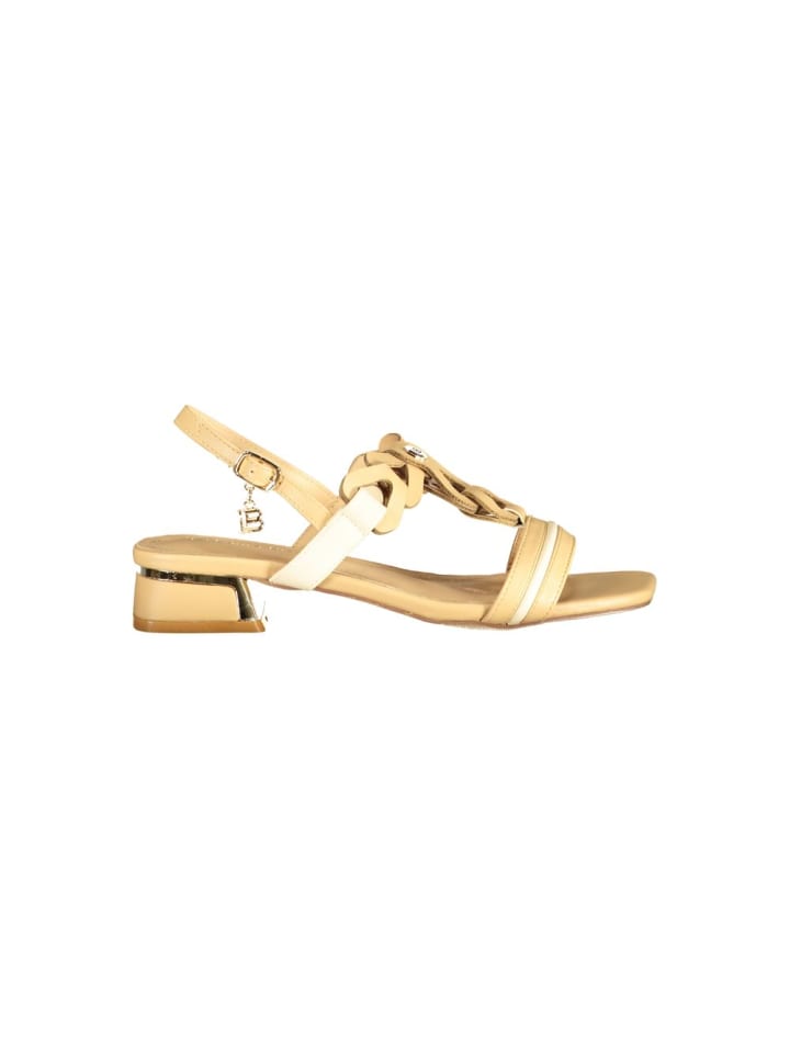 Beige Damen Sandalen aus Polyurethan
