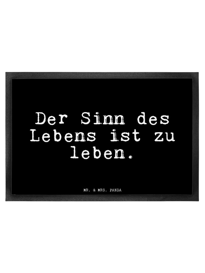 Fußabtreter Der Sinn des Lebens... mit Spruch in Schwarz