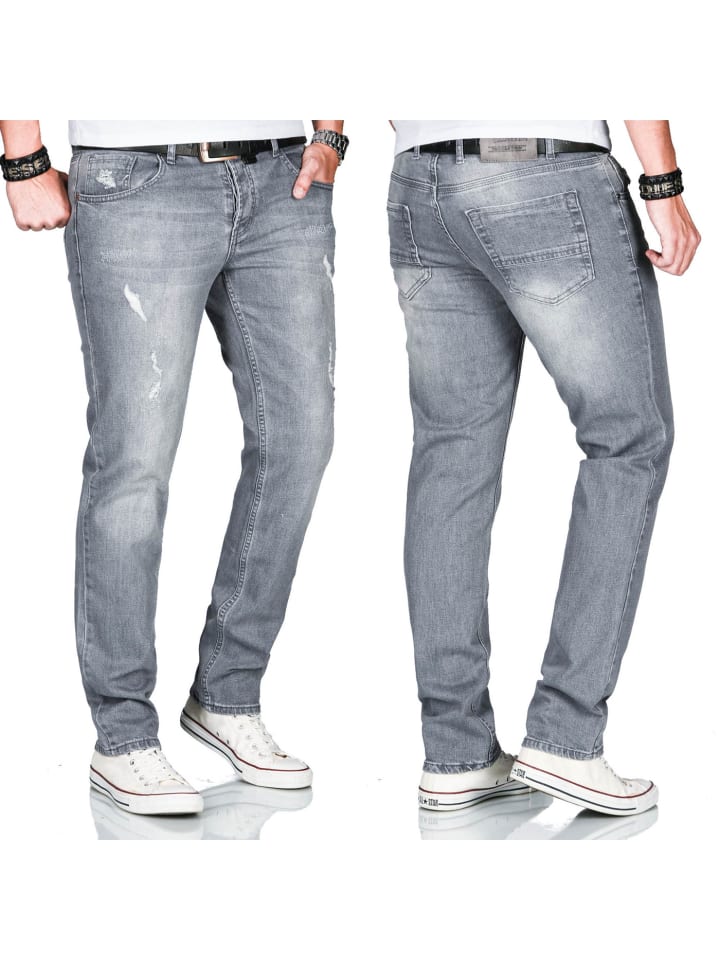 Jeans A. Salvarini Herren Jeans Multi AS160-AS165 in Grau