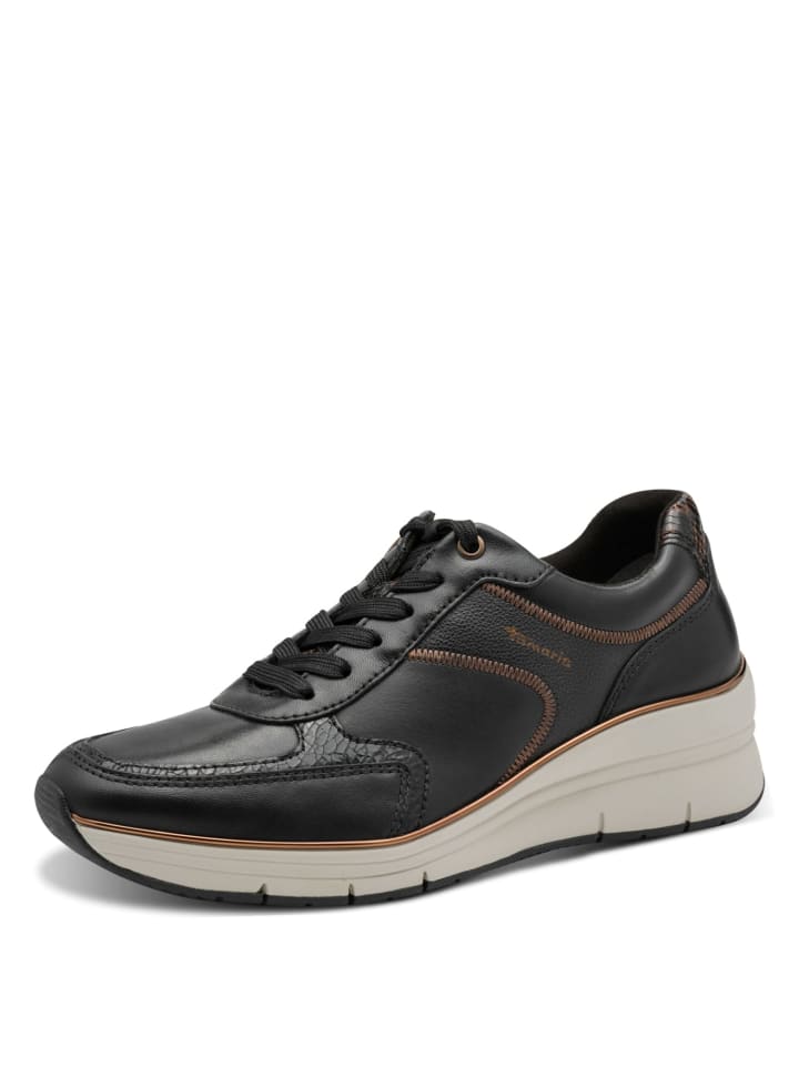 Sneaker Wedges in Schwarz