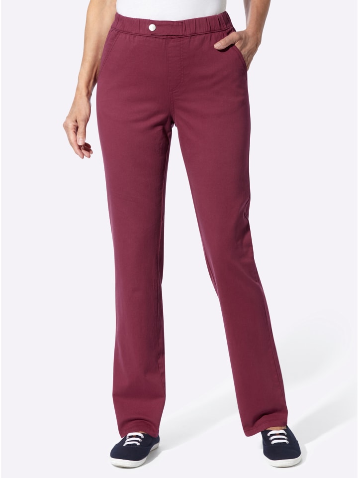 Jeans in bordeaux
