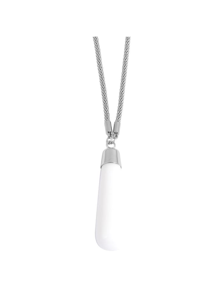 Damen Halskette – Schlangenkette aus Edelstahl 75 cm in silber