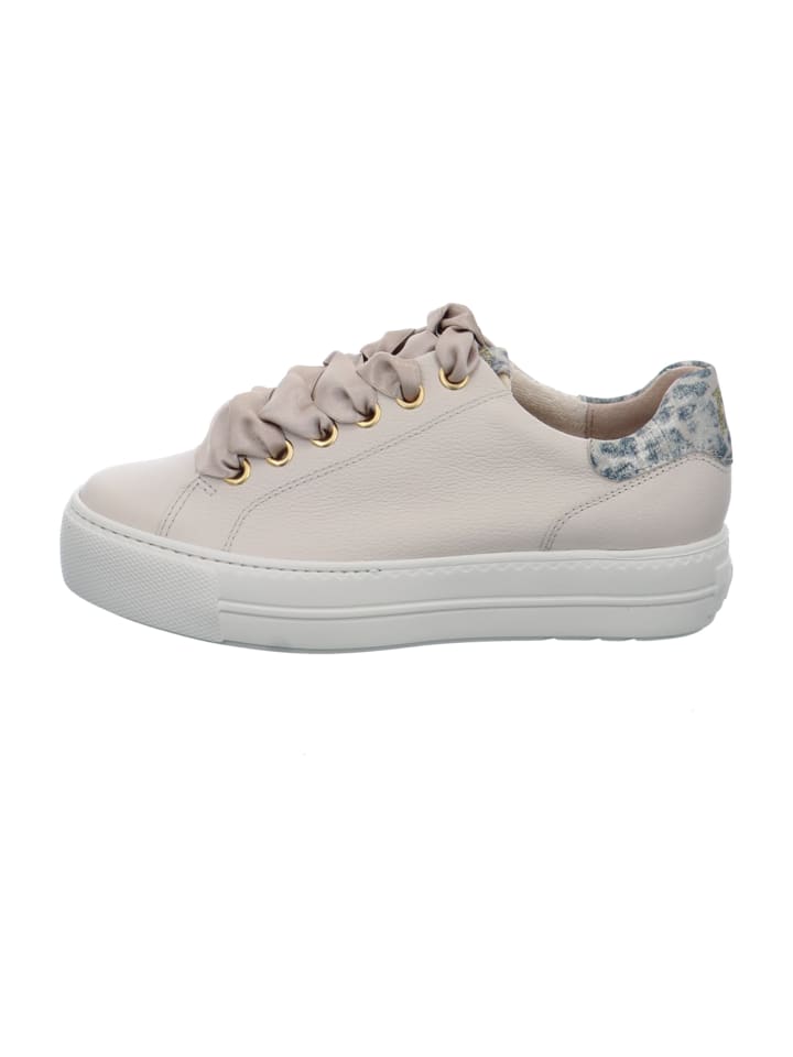 Plateau Schnürschuhe in Beige