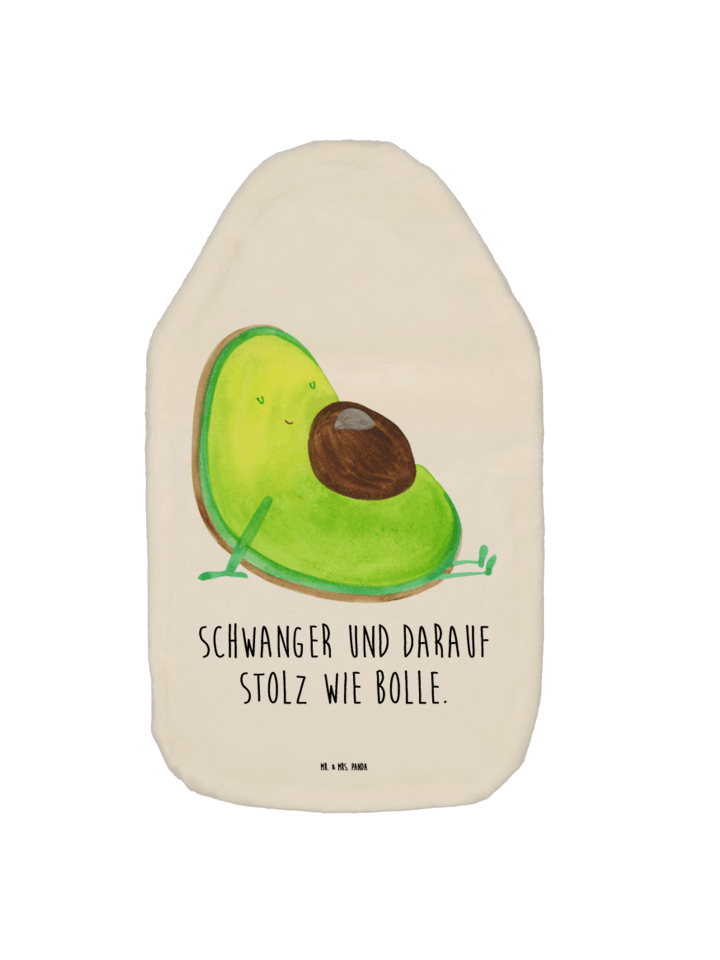 Wärmebeutel Avocado Schwangerschaft mit Spruch in Weiß