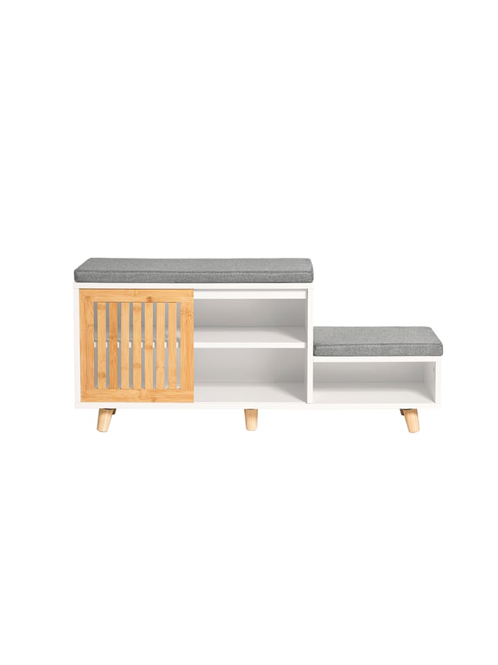 Schuhbank in Reinweiß - (W) 35 x (H) 46 x (L) 101 cm