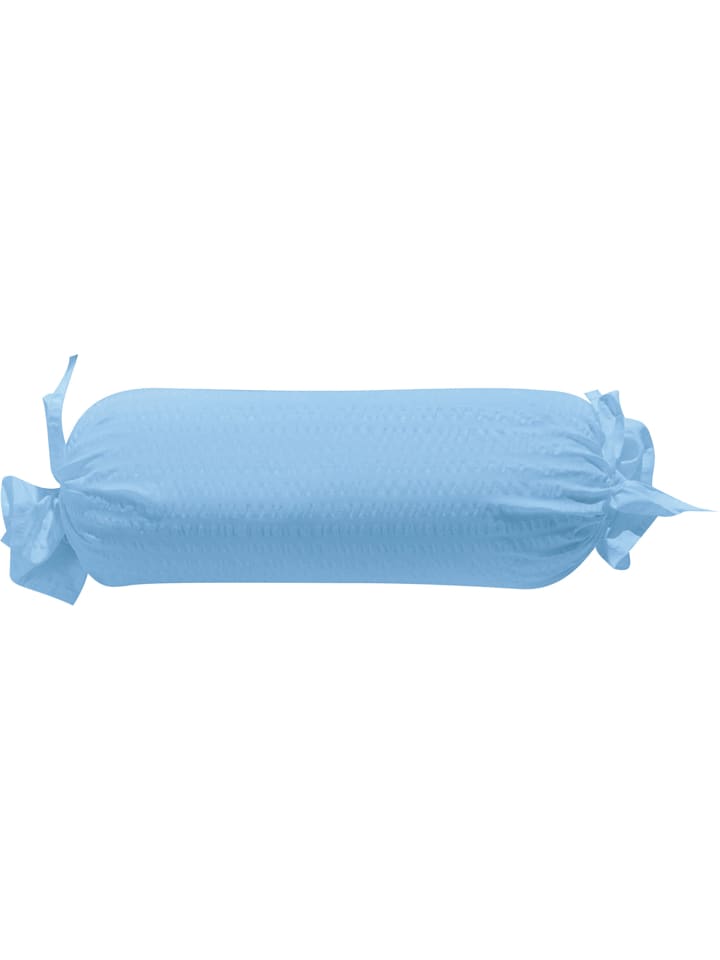 Seersucker Nackenrollenbezug Rosenheim in blau
