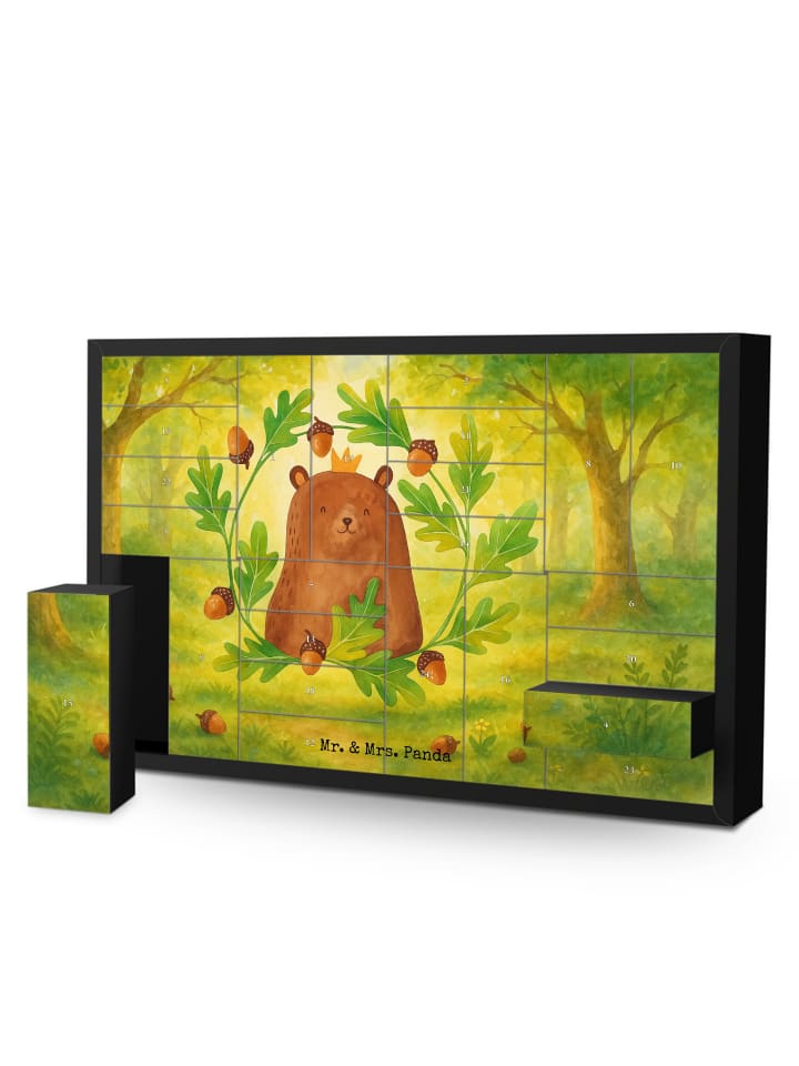 Weihnachtskalender Bär König Design ohne Spruch in Weiß