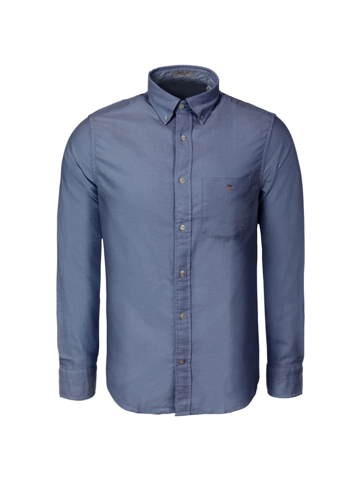 Langarmhemd Reg Classic Oxford in dunkelblau