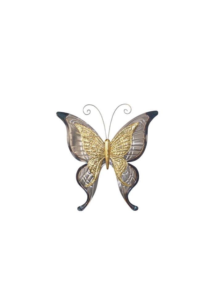 Wanddekoration Butterfly in goldfarben