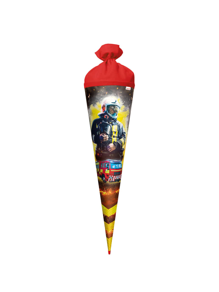 Schultüte groß Feuerwehrmann 70 cm in Bunt