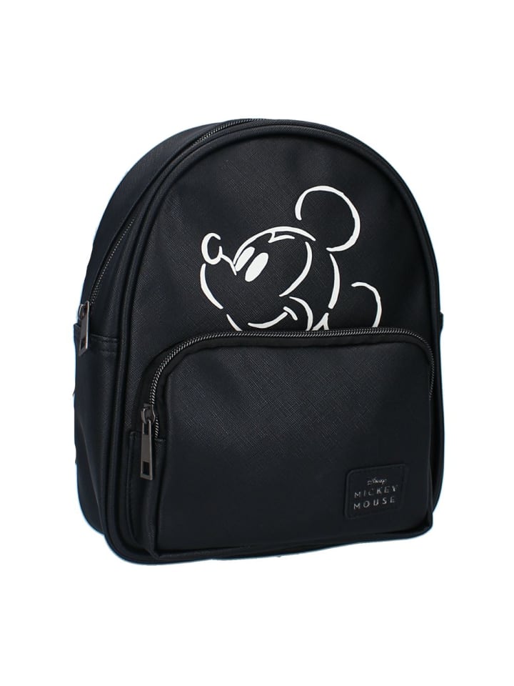 Damen-Rucksack Klein | PU Leder | Disney Mickey Mouse | 26 x 22 x 8 cm