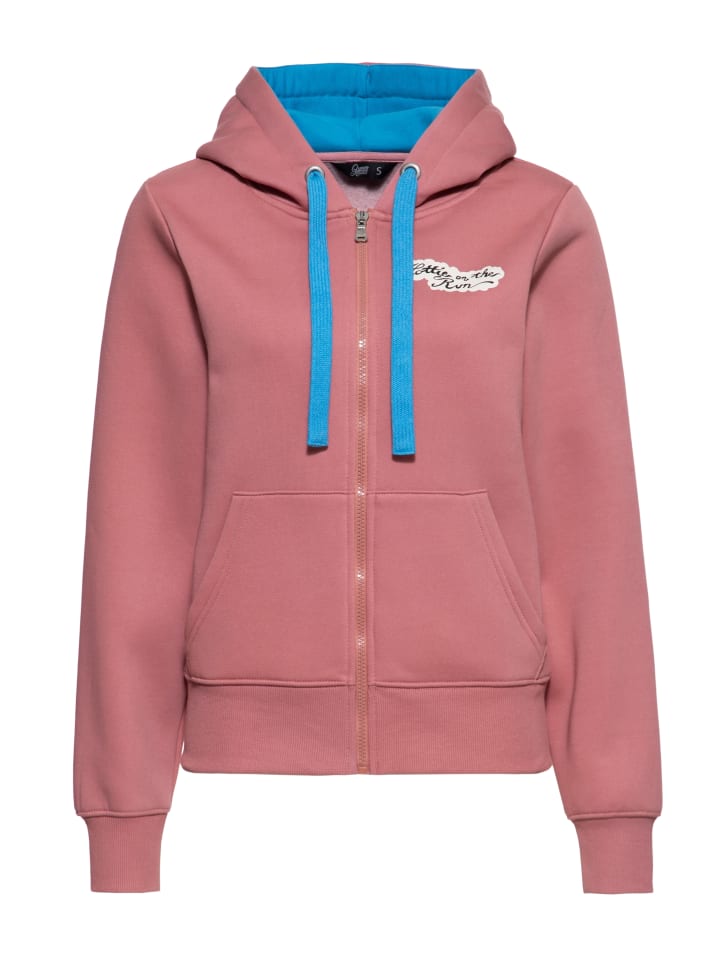 Queen Kerosin Kapuzensweatjacke Hottie on the run in rosa