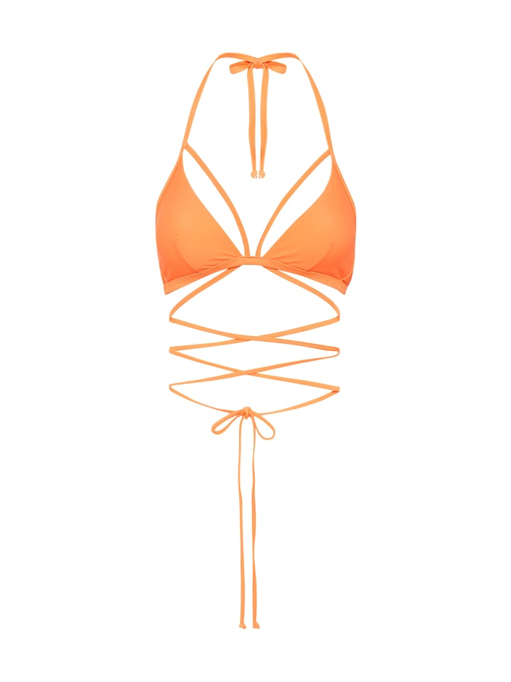 Triangel-Bikini-Top in neon orange