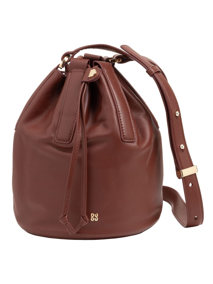 Filicudi Beuteltasche Leder 19 cm chocolate