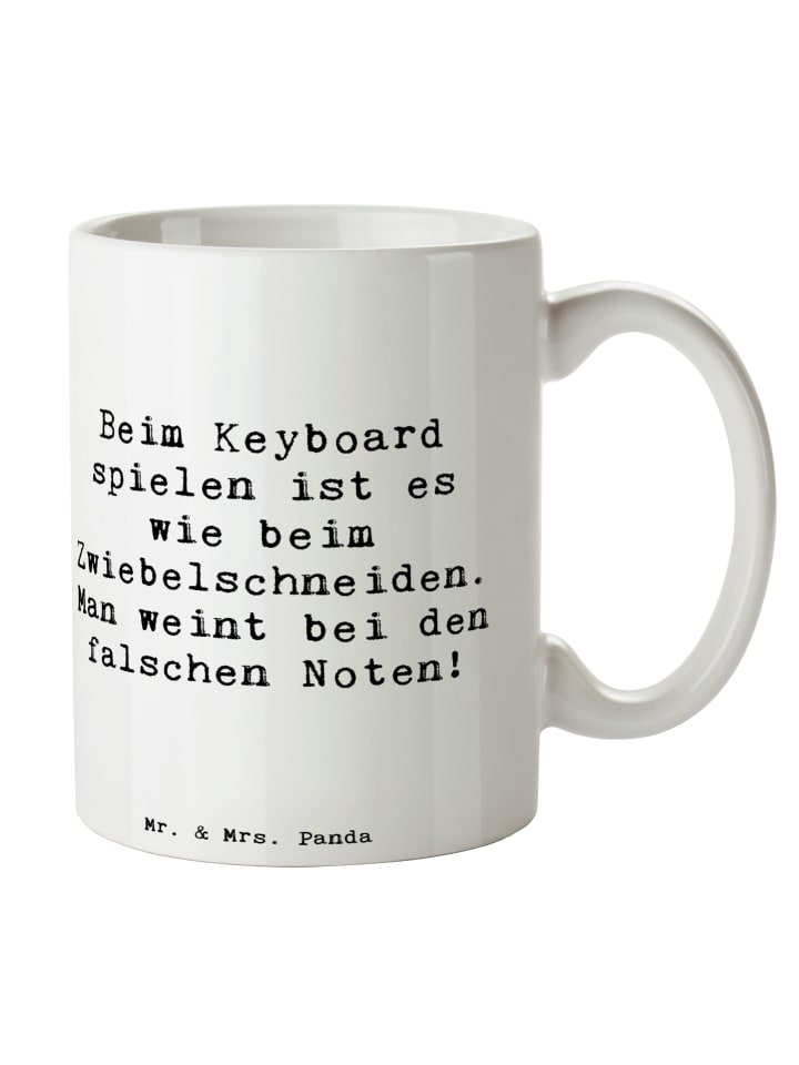 Tasse Keyboard Tränen mit Spruch in Weiß