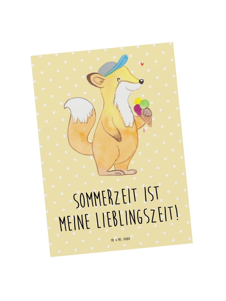 Grußkarte Sommer Freude mit Spruch in Gelb Pastell