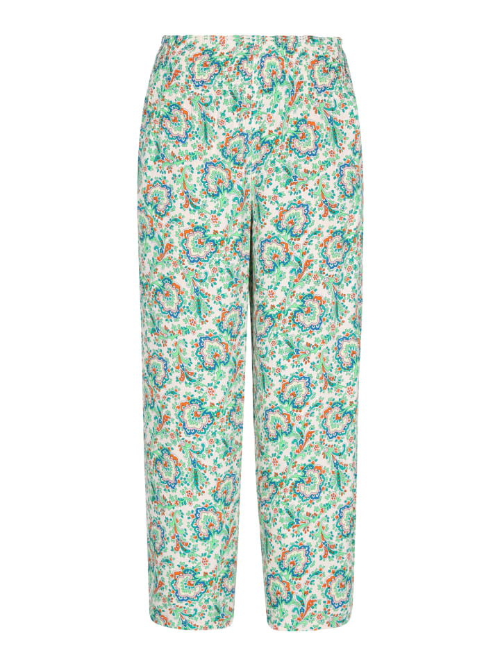 Women Pants in green multicolor