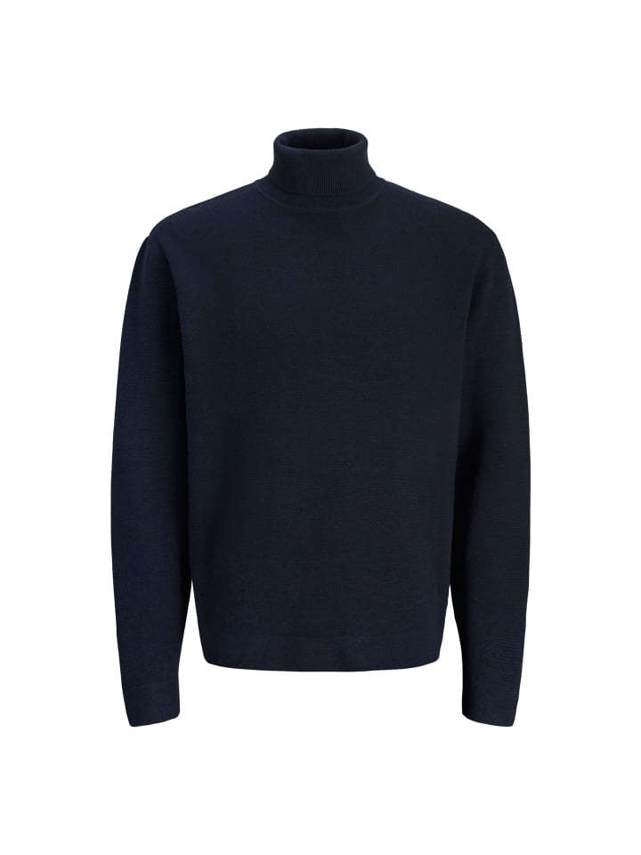 Milano Stitch Knit Roll Neck in Dunkelblau
