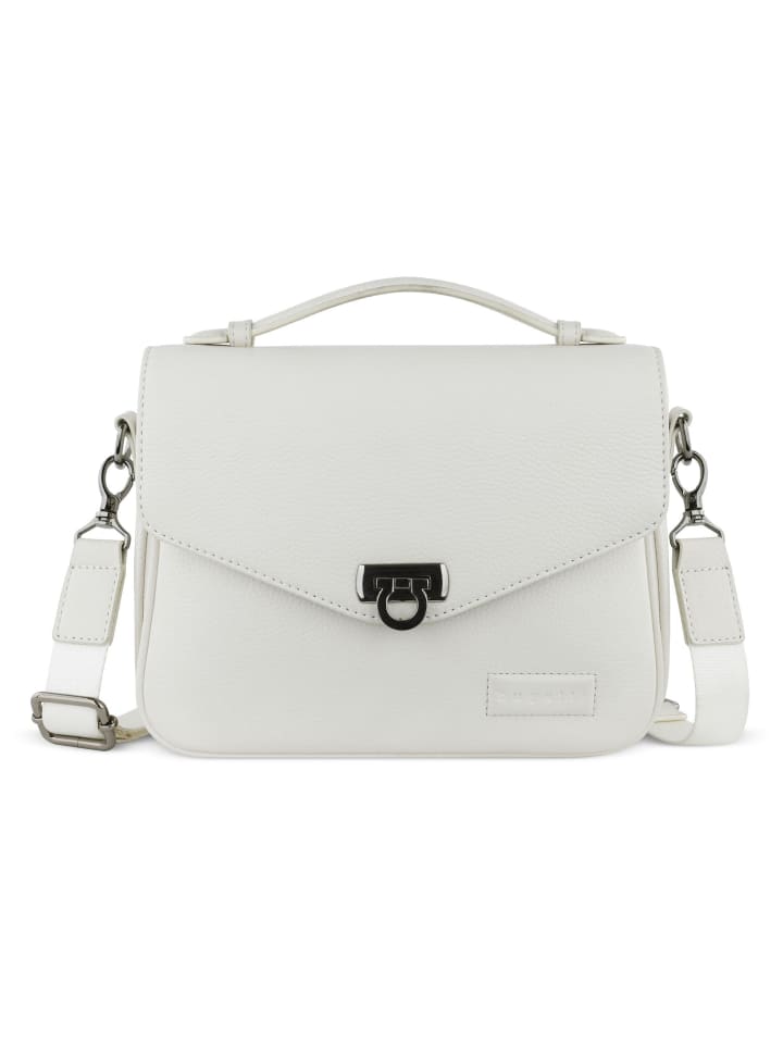 Elsa Umhängetasche Leder 25 cm weiß
